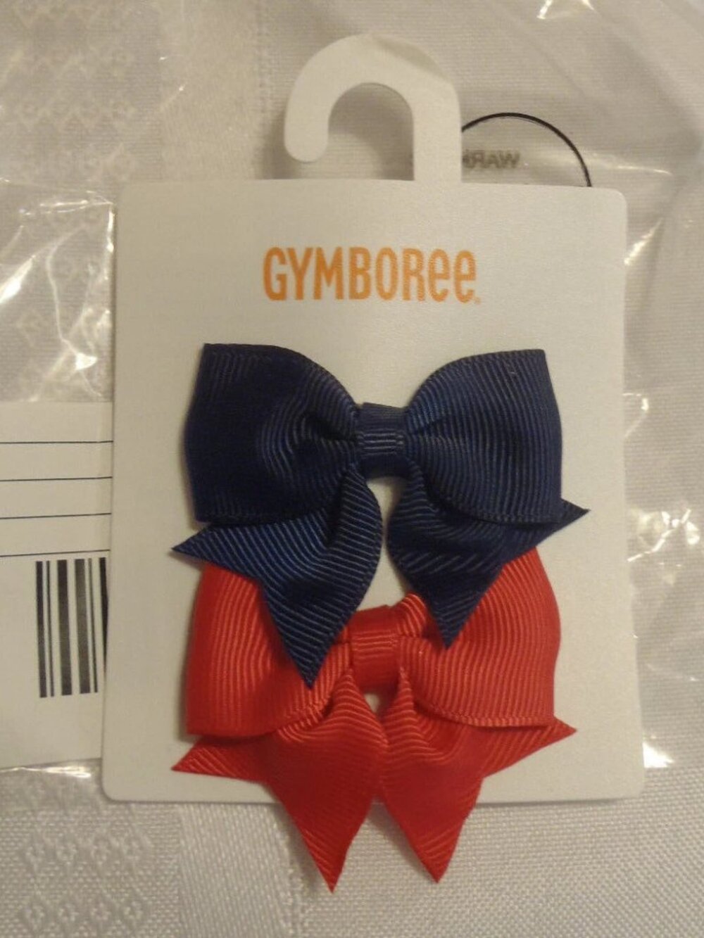 Gymboree Ciao Puppy set of 2 bows snap clips NWT